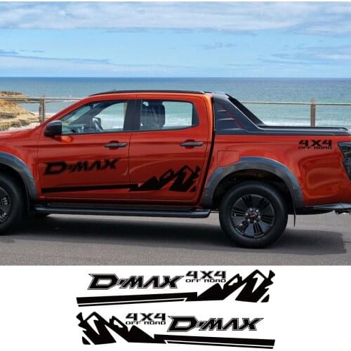 Pickup Door Side Stripe Decals For Isuzu Dmax D Max Truck Graphics Off Road Decor Cover Car Vinyl Film Stickers Auto Accessories
