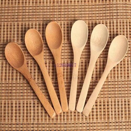 New Delicate Kitchen Using Condiment Jam Spoon Coffee Spoon Small Wooden Baby Honey Spoon 12.8*3cm#222