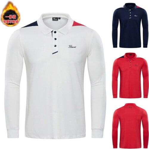 New golf clothing mens long sleeve breathable sweat wicking fast drying casual polo shirt golf shirt top can be customized