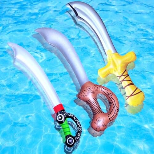 New Inflatable Toy Sword Swimming Fun Game Playing Birthday Party Favors Pirate Stage Props Inflated PVC Children Cosplay Random