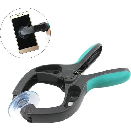 Sucker Pliers Opening Spring Pliers Suction Cup with 2 Suckers for Mobile Phone Screen Opening Repair Tool