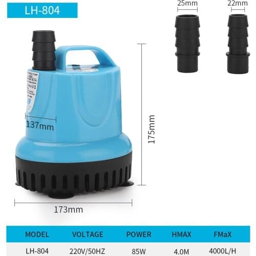 Aquarium Submersible Filter Water Pump Fish Pond Fountain Quiet Water Change Pump Fish Tank Accessories 220V 10/25/45/85W