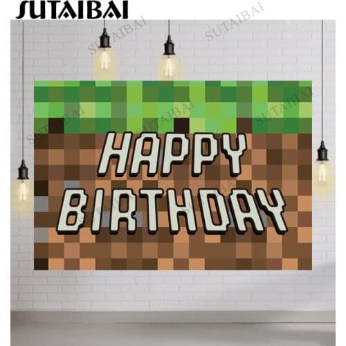 Custom Birthday Party Backdrop Retro Video Game Background Boy Newborn Photography Backgrounds Baby Shower Dessert Table Decor
