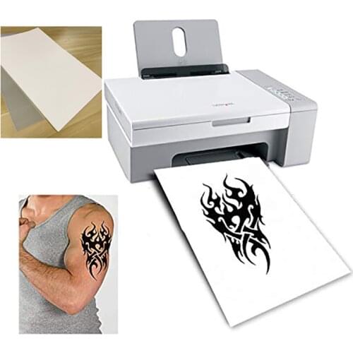 Clear Printable Transfer Paper for Wood A4 Size Waterproof Temporary Tattoo Paper Sheets Blank for LASER Printers Drop shipping