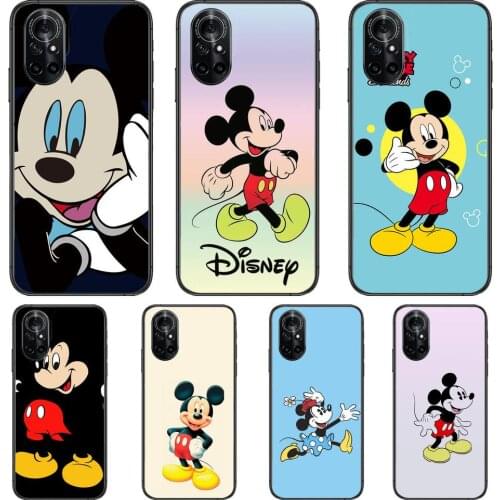 Haha Disney Mouse Clear Phone Case For Huawei Honor 20 10 9 8A 7 5T X Pro Lite 5G Black Etui Coque Hoesjes Comic Fash design