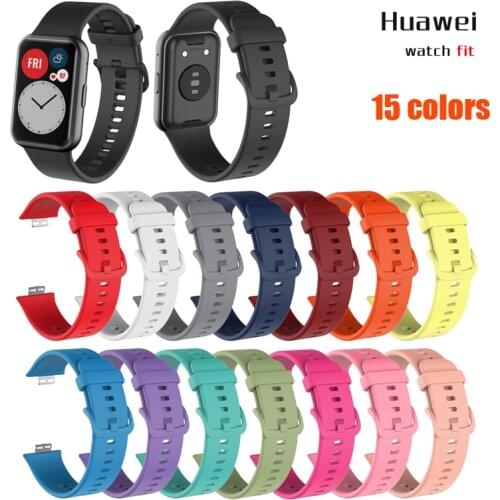 Silicone Band For Huawei Watch Fit Strap Replacement Wristband Belt bracelet Huawei Watch fit Adjustable Watchbands Accessories
