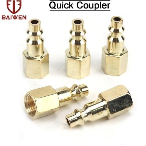 1/4" NPT Air Line Hose Compressor Connectors Brass Female Quick Release Fittings For Air Compressor Pneumatic Parts 2/5/10pcs