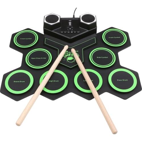 USB Portable Drum Kit Silicone Electronic Drum Sets Portable Drums Foldable Drum Kit for Beginners