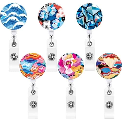 IC Identification Card Holder Retractable Nurse Badge Reel Clip Anti-Lost Clip Key Ring ID Name Card