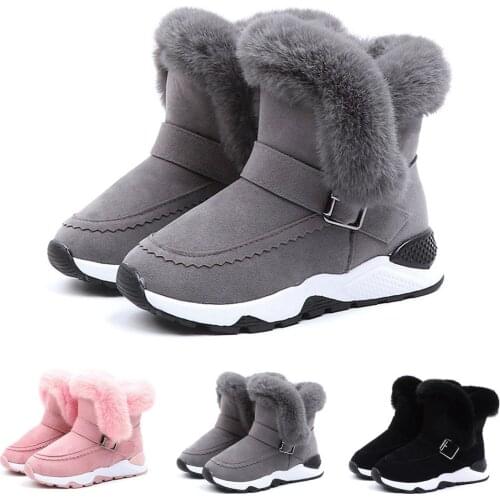 Winter Enfant Baby Shoes Christmas Kids Baby Infant Boys Girls Kid Fur Flock Winter Bootie Warm Snow Shoes Boots