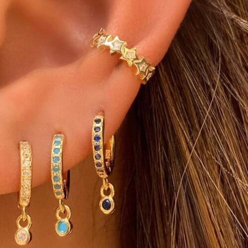 1pc Delicate star cuff earrings Gold color no piercing earrings Girl womens lovely jewelry party gift minimal clip on earring