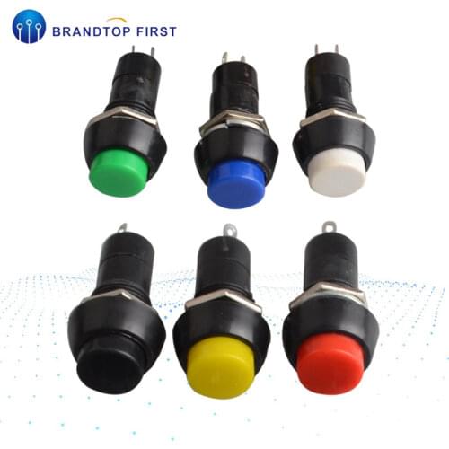 12mm Self-locking / Momentary Plastic Push Button Switch Latching Switchs 2Pin PBS-11A PBS-11B