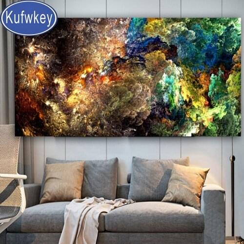 5D DIY Diamond Painting Colorful Abstract Painting Full Round Diamond Embroidery Cross Stitch Mosaic Diamond Art Handmade Gift