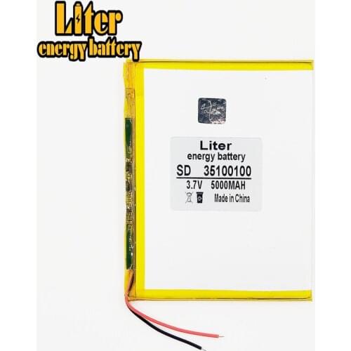 Rechargeable 3.7v li-ion Tablet polymer battery 5000mah 35100100 laptop battery cell price SD35100100