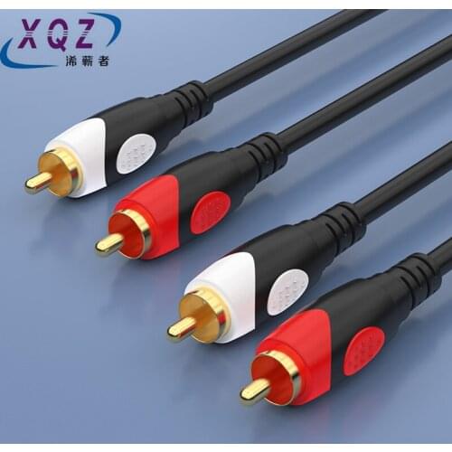 2RCA TO 2RCA cable Audio cable 2 by 2 Male to Male Audio Cable Gold-Plated for Home Theater DVD TV Amplifier