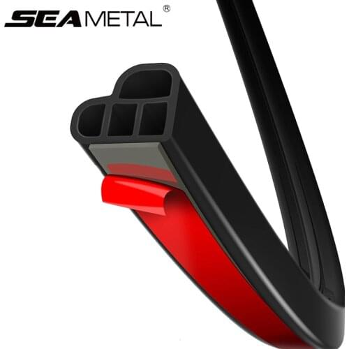 Car Seals Auto Rubber Door Seal Strip SEAMETAL Sealant Weatherstrip Noise Insulation Protector Sealing Strips Auto Accessories