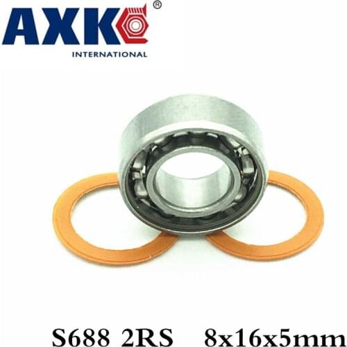 Axk 8x16x5 S688 2rs Cb Abec7 8x16x5mm Stainless Steel Hybrid Ceramic Ball Bearing