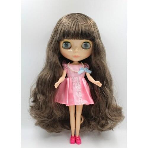 Free Shipping big discount RBL-319 DIY Nude Blyth doll birthday gift for girl 4colour big eye doll with beautiful Hair cute toy