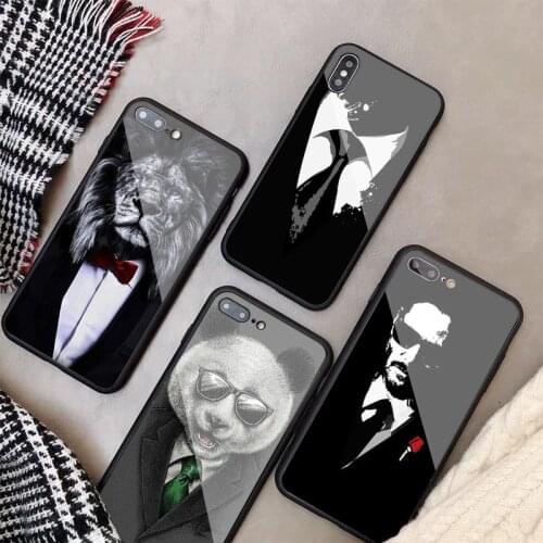 Shirt and tie man Tempered Glass Phone Case For iPhone 5 5S 6 6plus 7 8 plus X XR XS Max 11 PRO Max SE 2020
