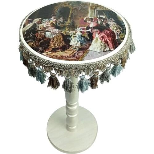 Decorative Wood White Presentation Stand medium coffee table tea table coffee table