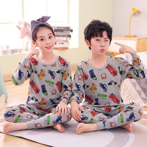 Kids Pajamas For Boys Sleepwear Autumn Children Clothing Teens Baby Gilr Pajamas Set Long Sleeved Homewear Child Pijamas Suit