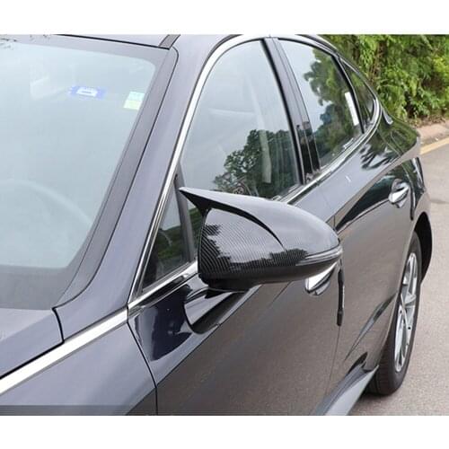 For Hyundai Sonata DN8 2020 2021 ABS Side Door Rearview Mirror Cover Shell Decoration Trim Accessories Car Styling