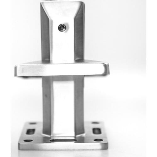 Have in Stock Square Base Mount Glass Spigot Duplex 2205 Glass Spigot Stainless Steel Pool Fence Frameless Railing