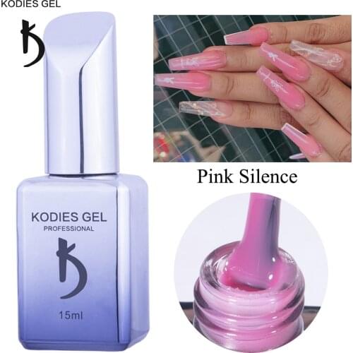 KODIES GEL Nail Polish Jelly Pink Semi-Permanent UV Varnish 15ml Transparent Gellac Nails Art Summer Paint Polish for Manicure