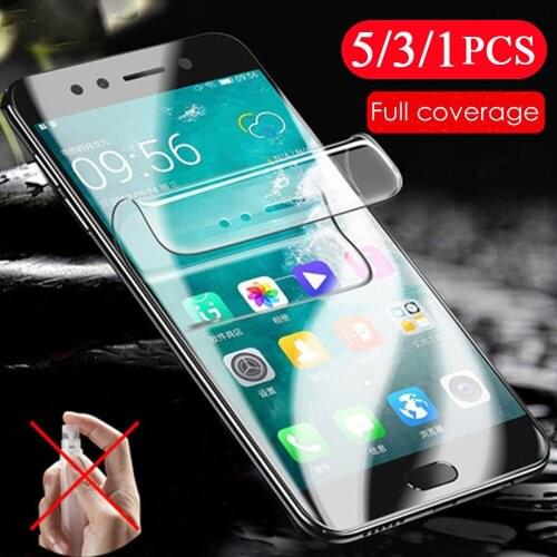 5/3/1Pcs soft full cover for huawei y7 y7p y6 pro y6s y6p prime 2019 y5 lite 2018 hydrogel film Not Glass screen protector film