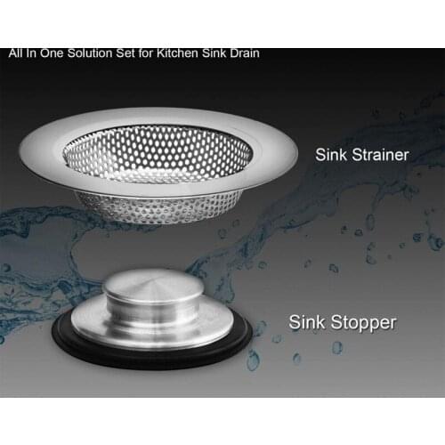Hot Kitchen Sink Drain Filter and Anti-Clogging Kitchen Sink Plug 2 Pieces
