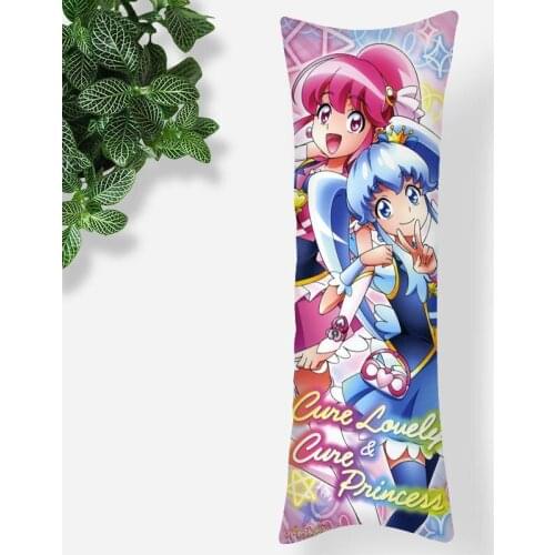 HappinessCharge Precure! Body Pillow Case 3D Double-Sided Print Silk Smooth Soft Fabric Pillow Cover For Boys Girls Gift 0531