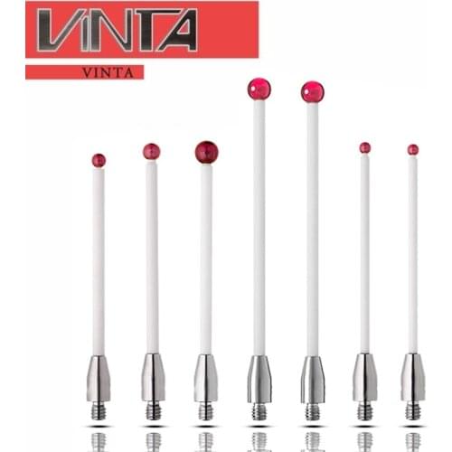 Ceramic Probe Lever Dial Indicator Ruby Measuring Tip Head Free Shipping 1pcs/lot CNC M3 CMM Needle Non-magnetic Gauge Pin Rod