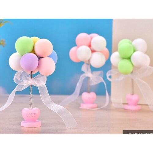 1 Set Miniatures Balloon Mini Cute Candy Balloons With 3M Glue DIY Fairy Garden Miniature Car Ornaments Terrarium Figurines Gift