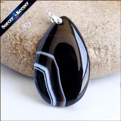 Fashion Women Man Necklace Pendant Big Natural Botswana Agates Stone Pendant Slide Healing Crystals for Jewelry Making TS147