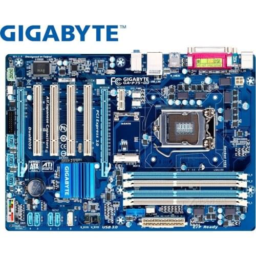 Gigabyte GA-P75-D3 original motherboard DDR3 LGA 1155 P75-D3 boards USB2.0 USB3.0 32GB B75 Desktop Motherboard