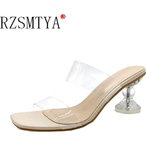 Clear PVC Transparent Pumps Sandals Strange Style Perspex Heel Point Toes Womens Party Shoes Nightclub Pumps 35-42