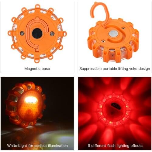 LED Emergency car Lights Road Flares Warning Night Lights Roadside Disc Beacon Red Blue Led Police road Led Light