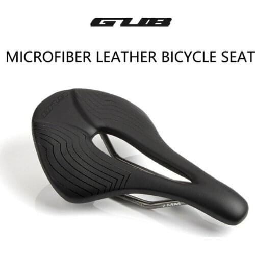 Outdoor Sport Mountain Road Bike Seat Hollow Microfiber Leather Comfortable Titanium Bow Carbon Fiber Seat Bicycle Saddle