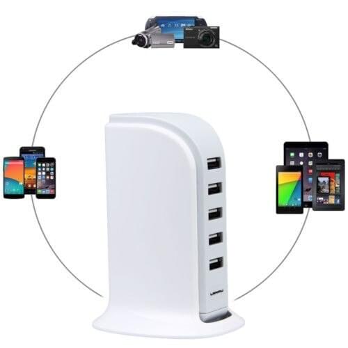Universal Universal 5-Port USB Desktop Travel Wall Charger Rapid Charging DocTravel Wall Charger Rapid Charging Dock Station New