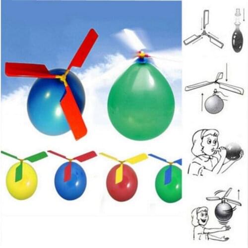 Balloon Helicopter Flying Toy Funny Traditional Classic Sound Child Birthday Xmas Party Bag Stocking Filler Gift