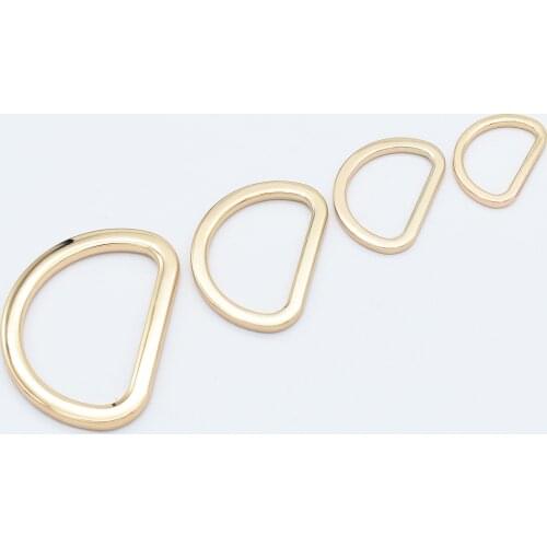 Gold D Ring D Buckles Metal D Connector Slide Adjuster Buckle Belt Buckles Bag Handbag Buckle Belt Strap Webbing Handbag