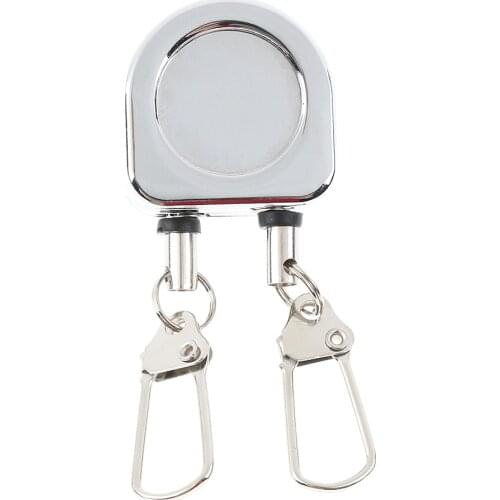 1X Silver Fly Fishing Anglers Vest Pack Tool Double Zinger Retractor