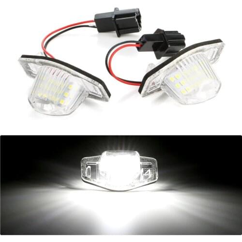 2Pcs/Lot Car LED License Number Plate Light No Error 18 LED Trunk Tail Lamp For Honda Jazz Odyssey CRV FRV HR-V Crosstour 5D DXY