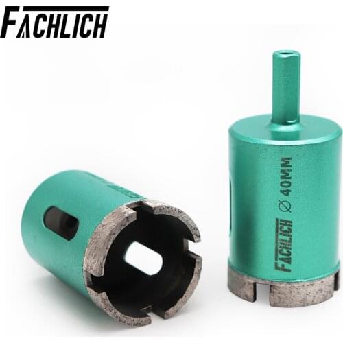 FACHLICH 2pieces Welded Diamond Hole Saw Drilling Core Bits Shank Connection #35/45