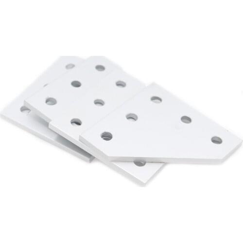 4PCS/Set Surface Anodic Oxidation Black L Shape Corner Bracket Plate 5-Hole Outside Joining Plate for 2020 Series Aluminum