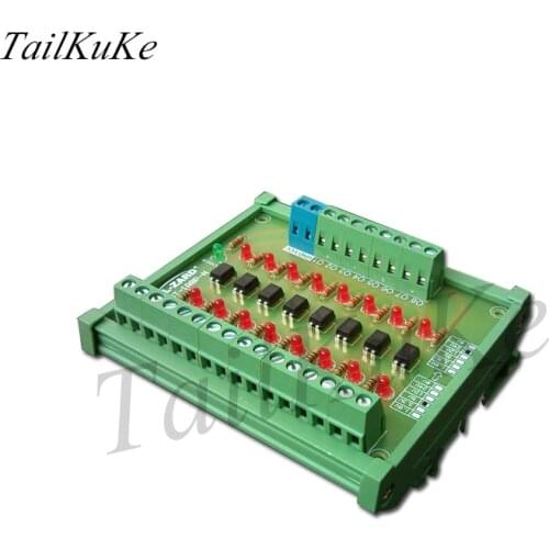8 way photoelectric isolation module PLC signal level voltage conversion board NPN output DST-1R8P-N OC
