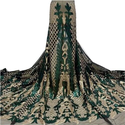 African French Lace Fabric 2021 High Quality Lace Mesh Sequin Embroiderd Nigerian Wedding Party Sewing Material For Dress j70-6