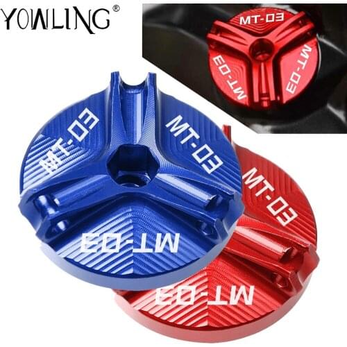 For yamaha MT-03 MT03 MT 03 2014 2015 2016 2017 Flash Deals LOGO MT-003 M20*2.5 Motorcycle Engine Oil Filter Cover Oil Plug Cap