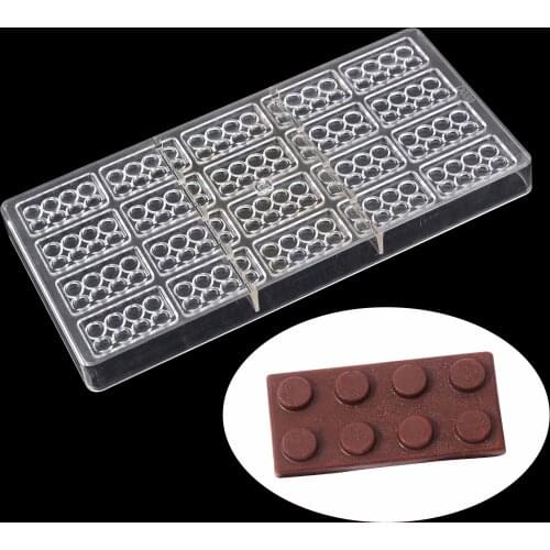 Block shape Chocolate Mold for cake decoration, Confectionery tools Polycarbonate Chocolate Mould, New Design Baking candy Molds