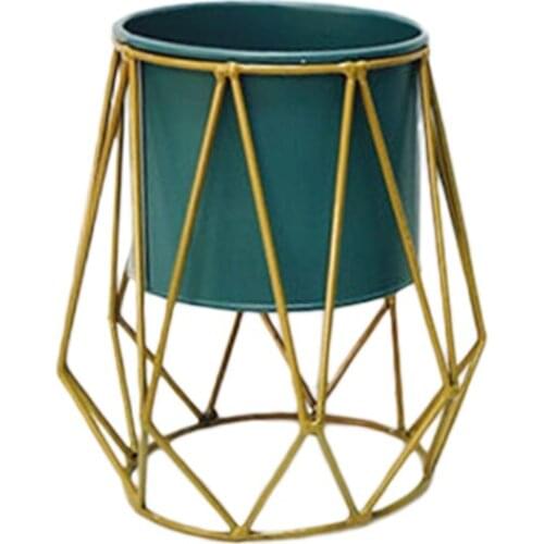 Nordic Style Geometric Hollow Iron Succulent Planting Flower Pot Cactus Bonsai Planter Pots Container Desktop Decoration Flower